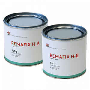 REMAFIX H (A+B) ayrıca, flanş yüzeylerine vulkanize edilmiş sert kauçuk plakaların uygulanması için yapıştırıcı pasta olarak da kullanılır.